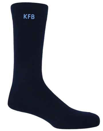 Mens Custom Embroidered Luxe Socks, Navy  Stitchmonograms   
