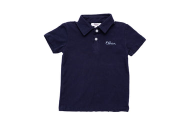 Custom Embroidered Cotton Polo Shirt, Navy  Stitchmonograms   