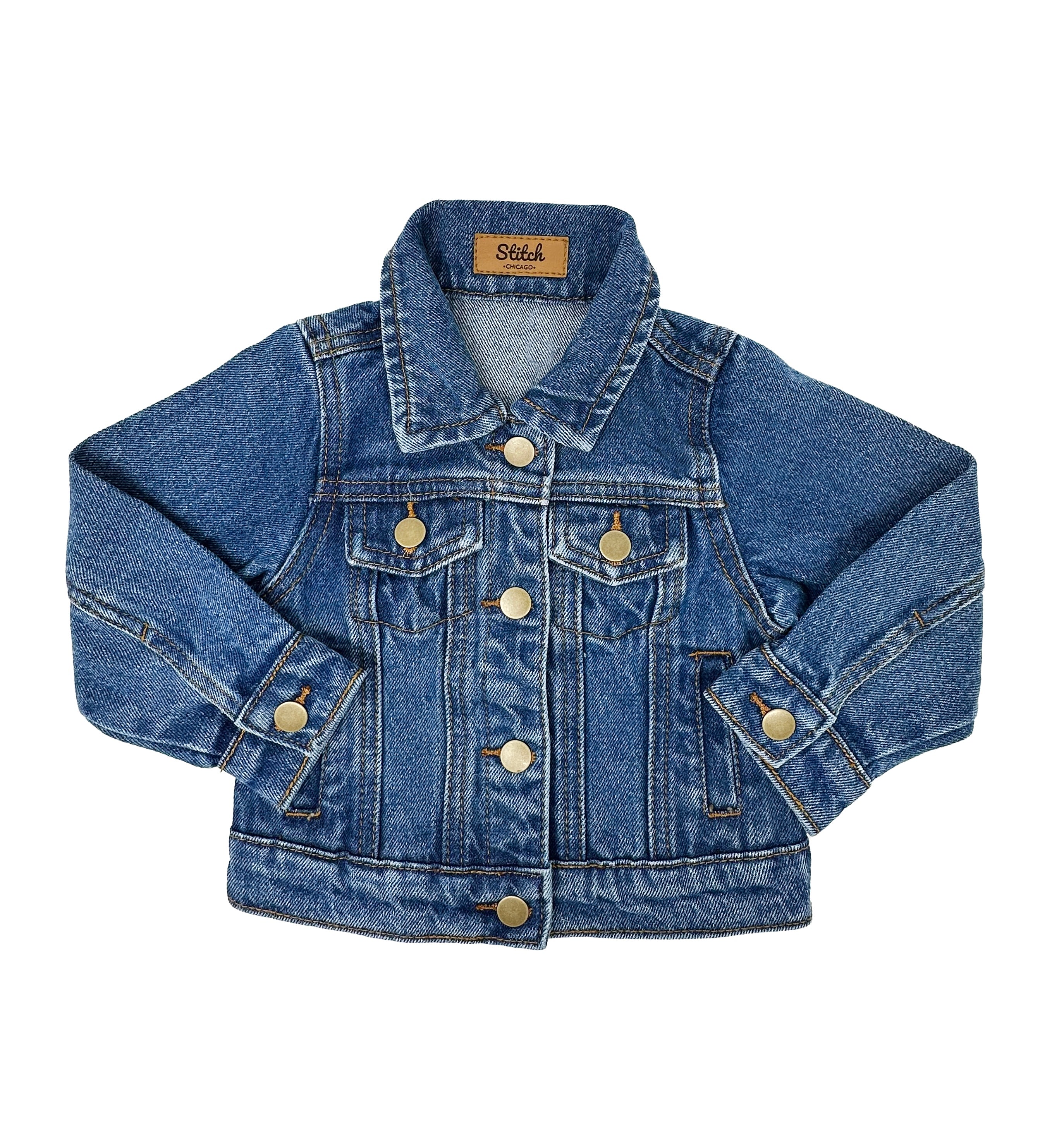 Kids personalised denim jacket  Baby denim jacket, Jackets