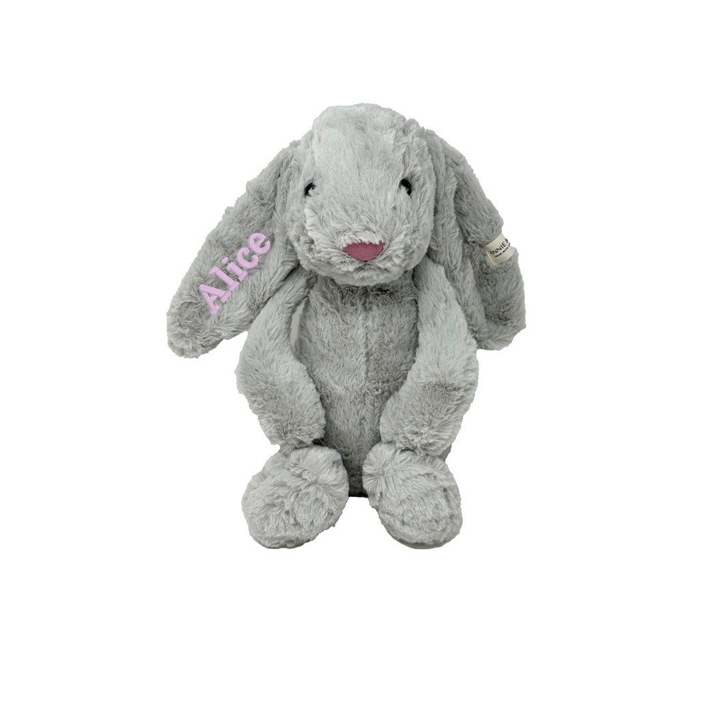Plush Bunny, Grey Stitchmonograms