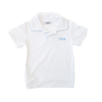 Terry Polo Shirt, White Stitchmonograms