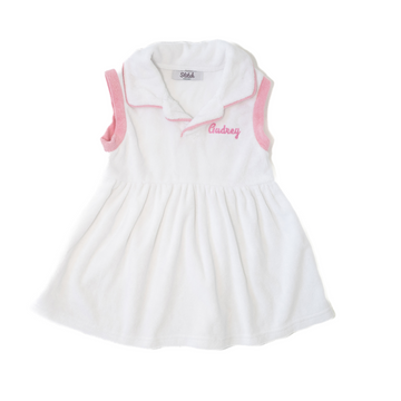 Terry Polo Dress, White Stitchmonograms