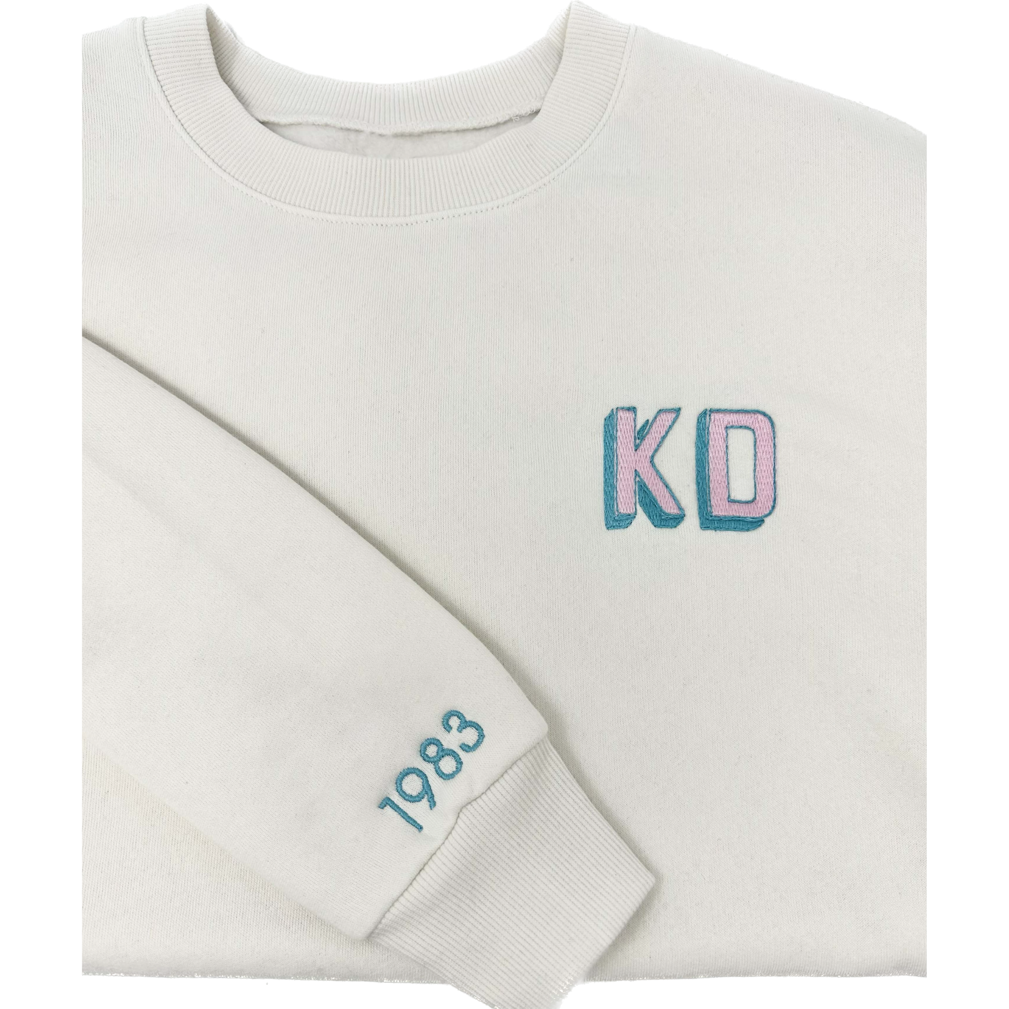 Monogrammed top initial sweatshirts