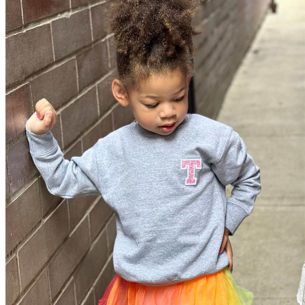 Varsity Sweatshirt, Gray  Stitchmonograms   