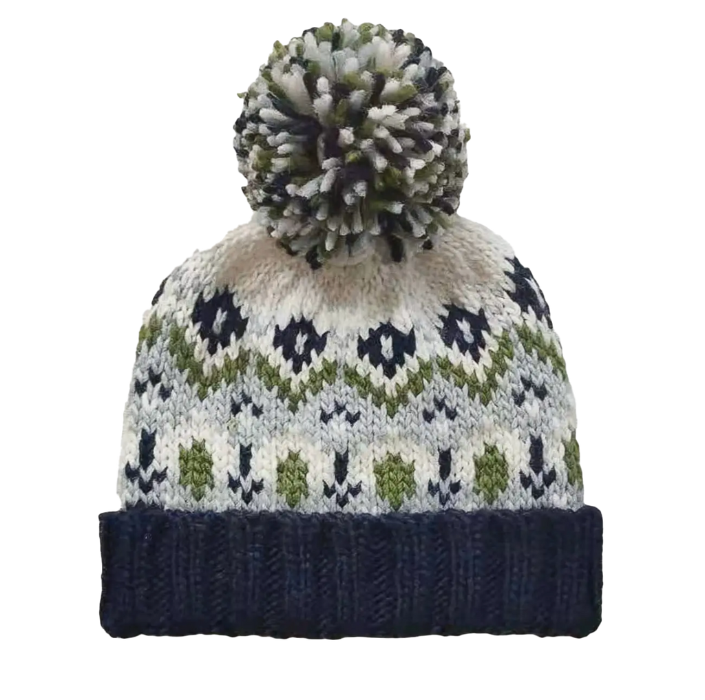 Fairisle Knit Hat, Navy Stitchmonograms