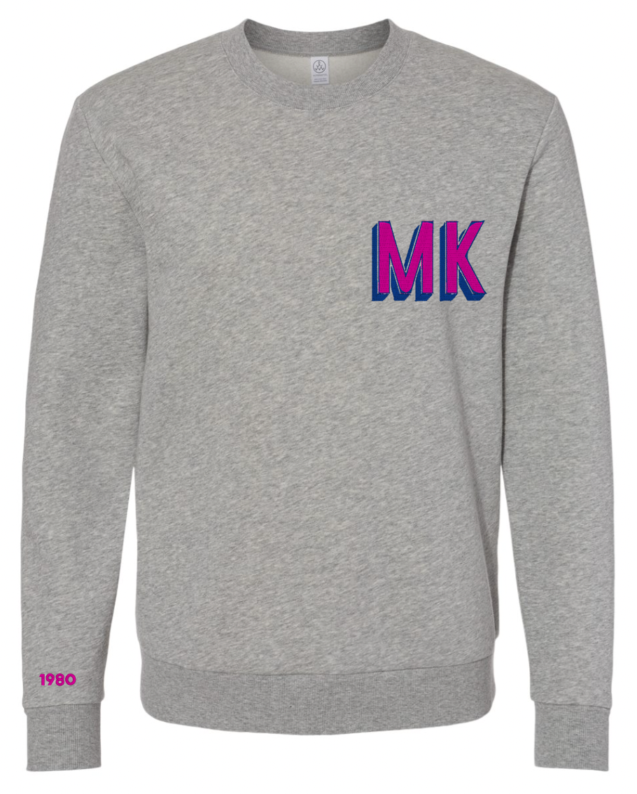 Custom Embroidered Initial Sweatshirt Stitchmonograms