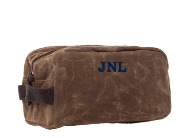 Waxed Travel Kit, Khaki Stitchmonograms
