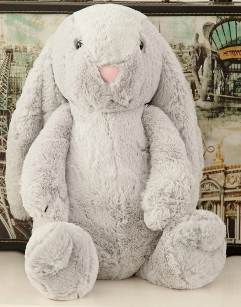 Plush Bunny, Grey Stitchmonograms