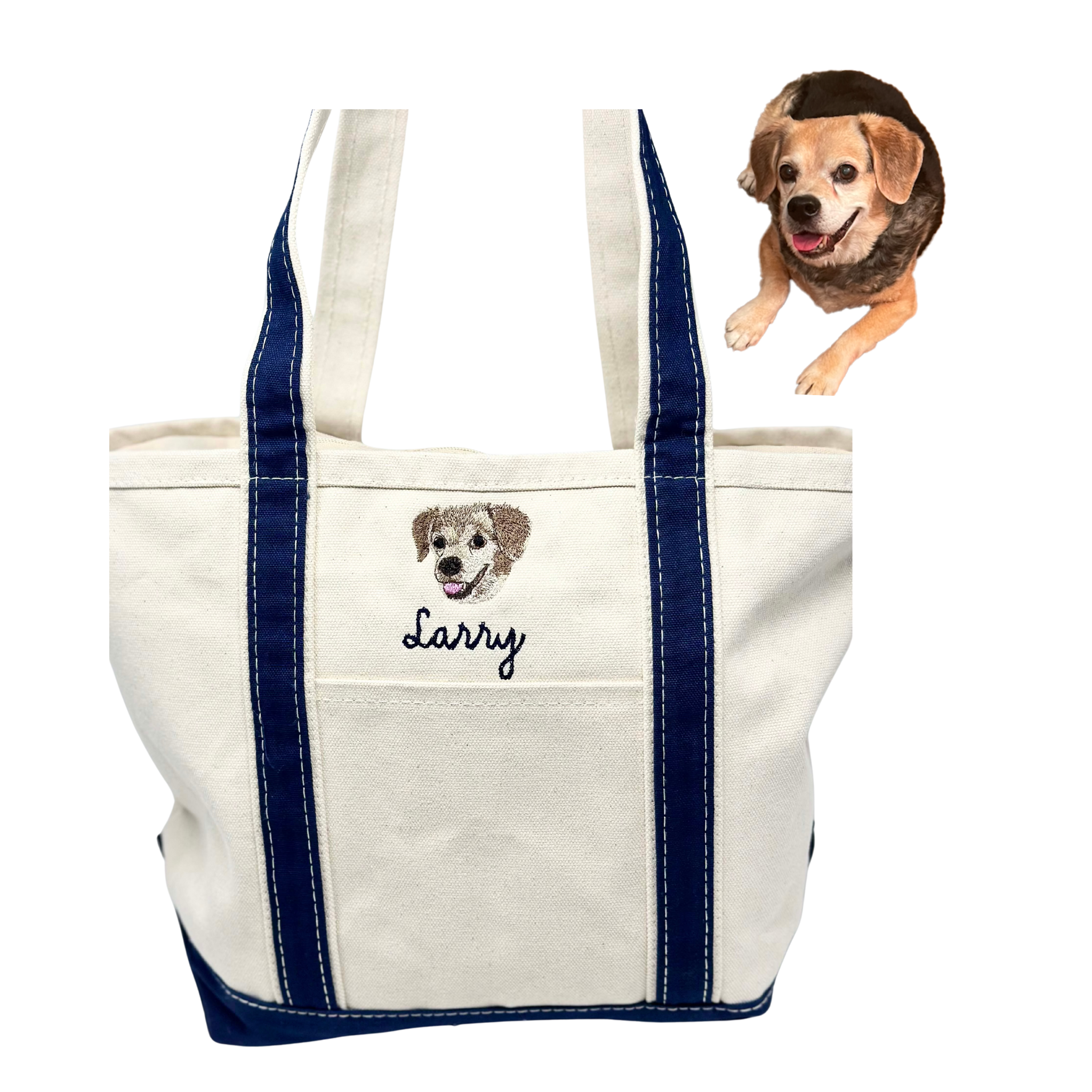 Personalized dog tote hot sale