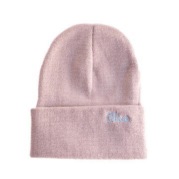 Custom Beanie, Mauve  Stitchmonograms   