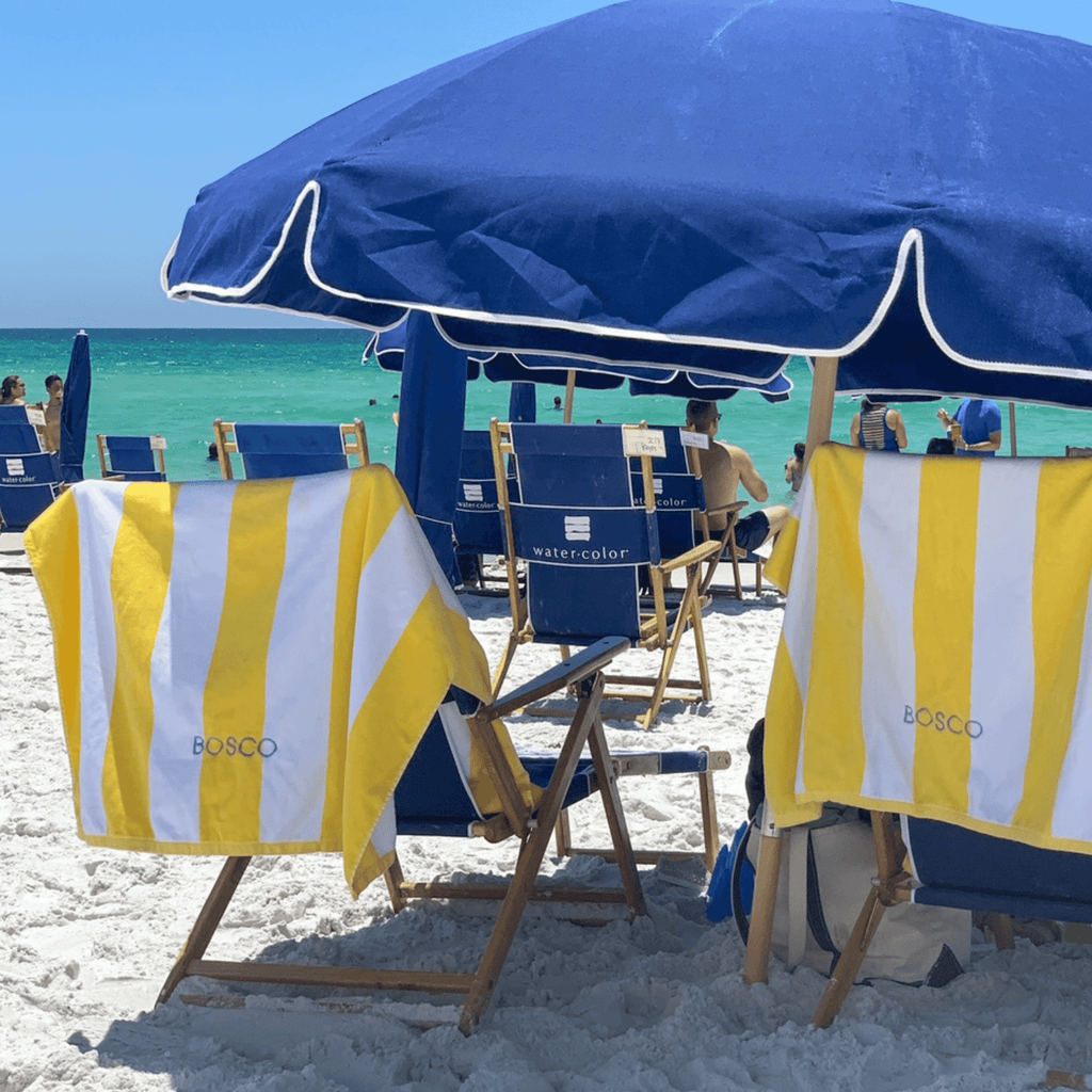 Cabana Stripe beach towel  Stitchmonograms   