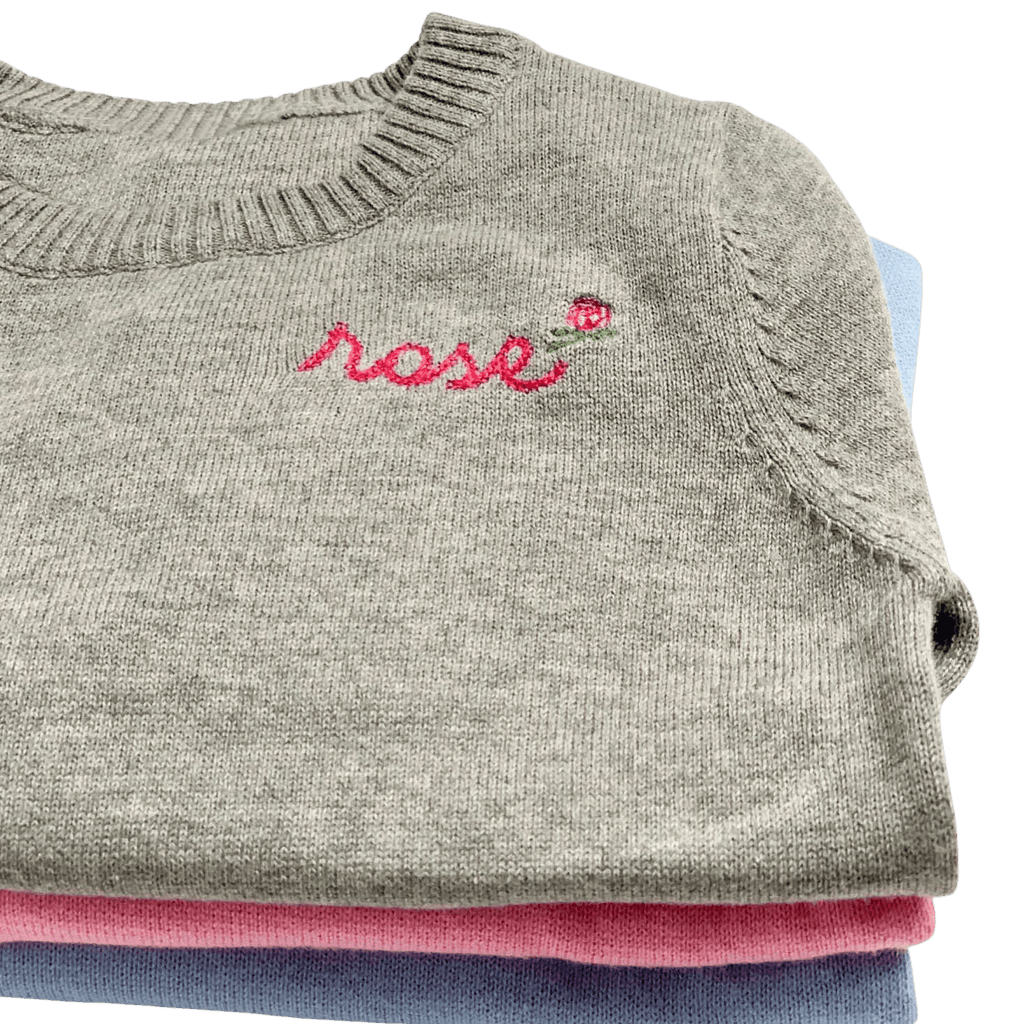 Crewneck knit sweater  Stitchmonograms   
