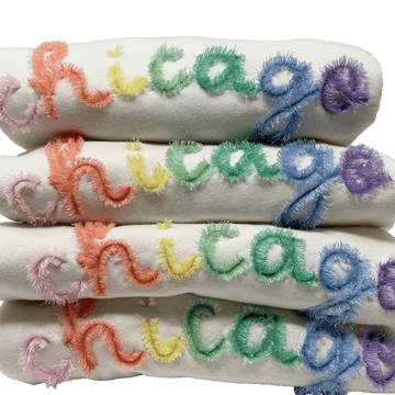 Fringe embroidery 'CHICAGO' sweatshirt  Stitchmonograms   