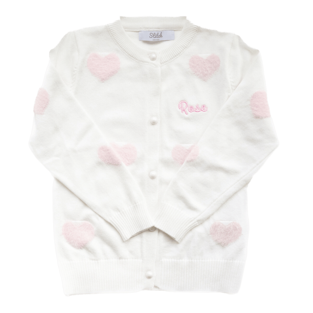 Girls Heart Cardigan  Stitchmonograms   