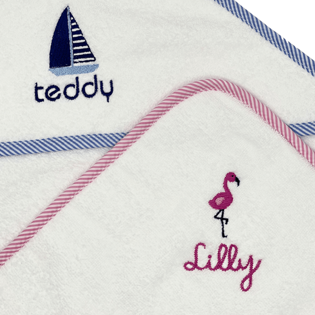 Hooded Towel, Pink  Stitchmonograms   