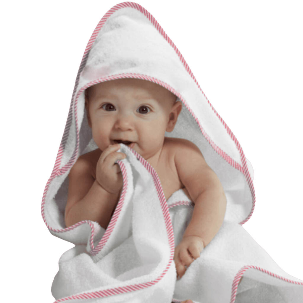 Hooded Towel, Pink  Stitchmonograms   