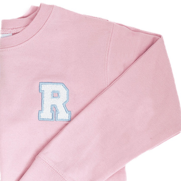 Varsity Sweatshirt, Pink  Stitchmonograms   