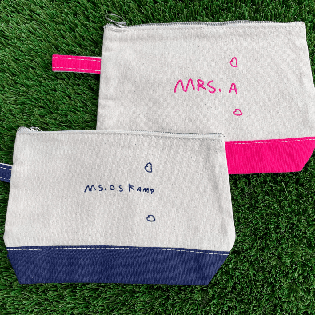Kids custom signature pouch  Stitchmonograms   