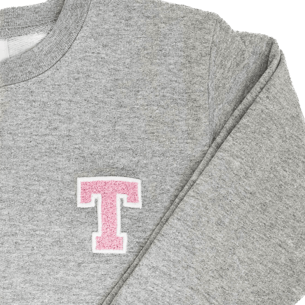 Varsity Sweatshirt, Gray  Stitchmonograms   